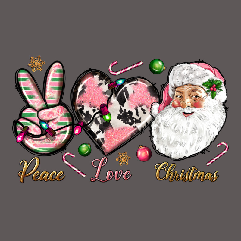 Pink Peace Love Christmas Premium Hoodie by NancyCooperArtShop | Teevron