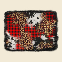 Distressed Cowhide Leopard Christmas Background Premium Hoodie | Teevron