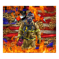 Western Firefighter With American | Teevron