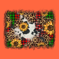 Distressed Christmas Sunflowers Leopard Cowhide Background Premium Hoodie | Teevron