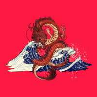 Asian Dragon And Ocean Waves Zipper Hoodie | Teevron