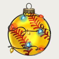 Christmas Softball Zipper Hoodie | Teevron