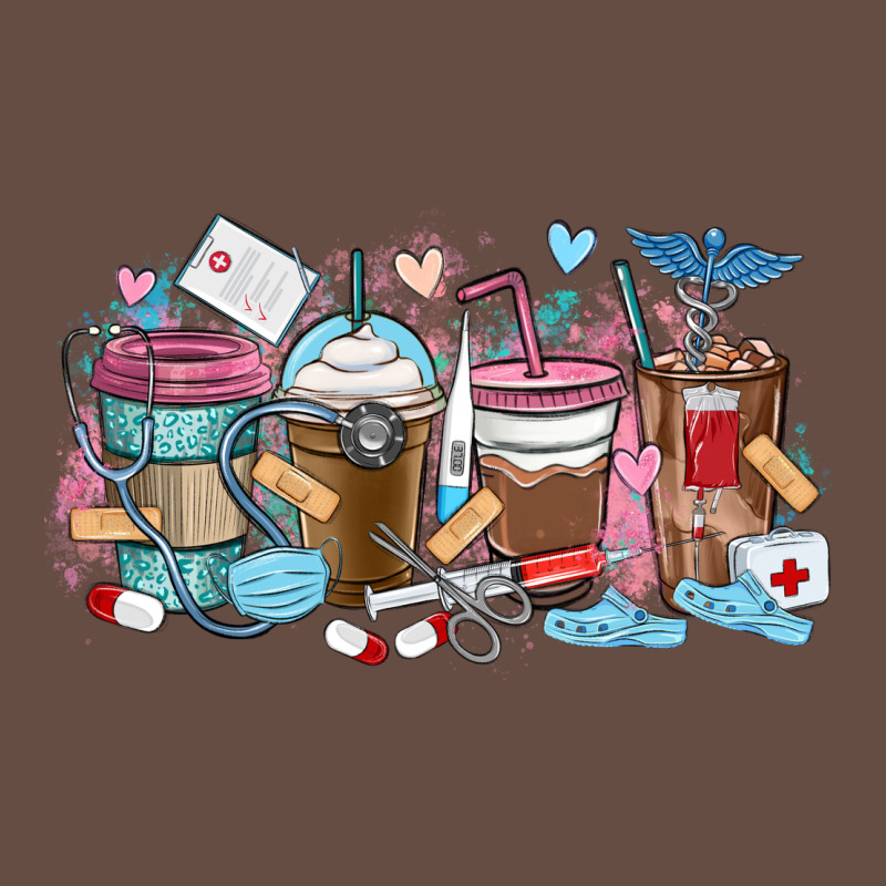 Nurse Elements Coffee Cups Long Sleeve Tee by MaliasSmallBusiness | Teevron