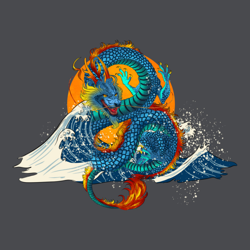 Blue Dragon Ocean Waves And Sun Zipper Hoodie by RanaPortraitStore | Teevron