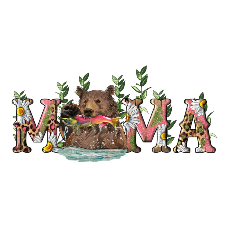 Mama With Bear And Daisy Zipper Hoodie by RanaPortraitStore | Teevron