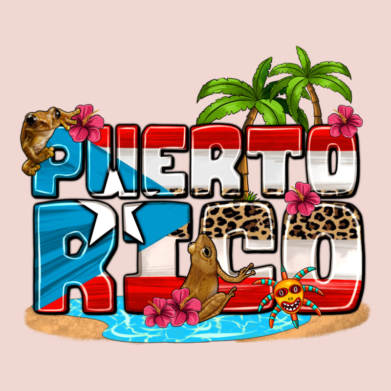 Puerto Rico And Flowers With Frog Premium Sweatshirt by AdoDesignShop | Teevron