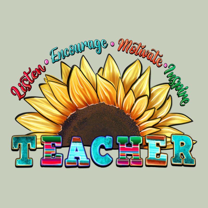 Teacher Sunflower Listen Encourage Motivate Inspir Classic Tee by Zillion Design Studio | Teevron