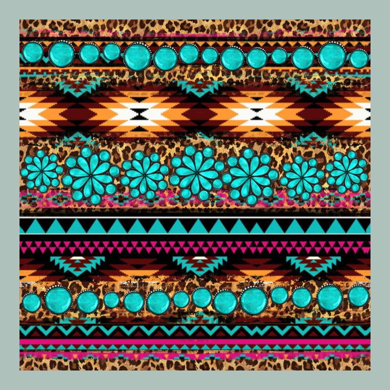 Aztec Turquoise Gemstone Seamless Pattern Heavyweight Hoodie by HRA Design Shop | Teevron