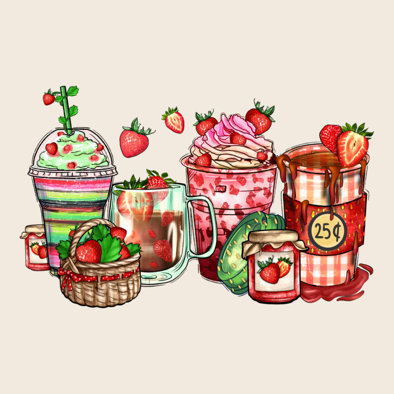 Strawberry Farm Fresh Coffee Cups Zipper Hoodie by Zillion Design Studio | Teevron