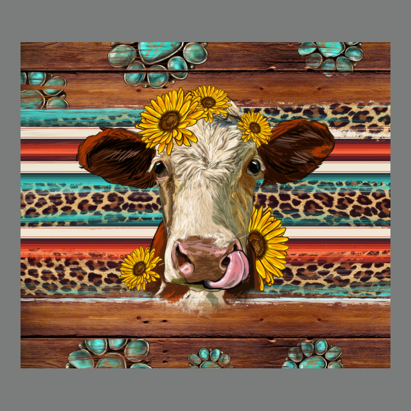 Western Sunflowers Gemstone Heifer Premium Hoodie by Jasminsmagicworld | Teevron