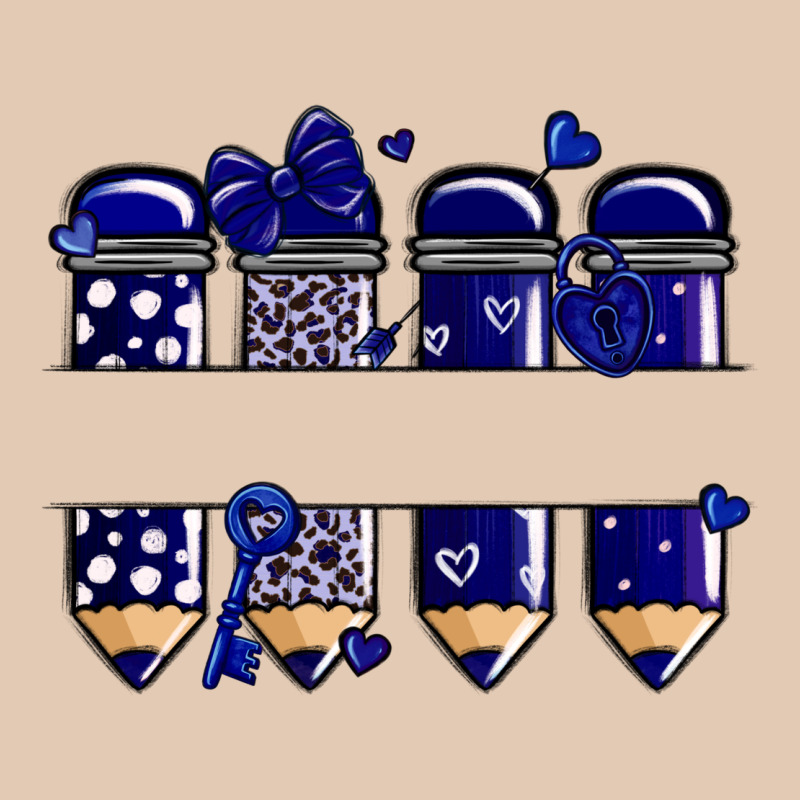 Valentine's Day School Pencils Navy Blue Urban Hoodie by MaliasSmallBusiness | Teevron