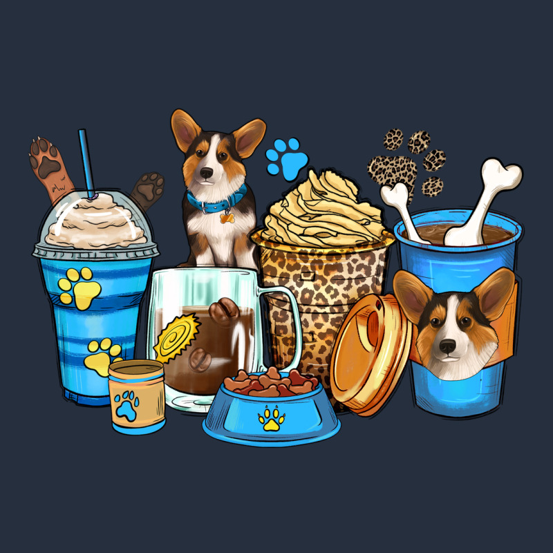 Corgi Coffee Cups Zipper Hoodie by Zillion Design Studio | Teevron