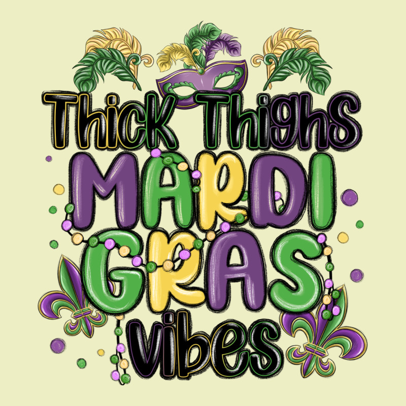 Thick Thighs Mardi Gras Vibes Urban Hoodie by MaliasSmallBusiness | Teevron