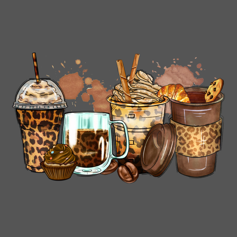 Leopard Coffee Cups Zipper Hoodie by Zillion Design Studio | Teevron