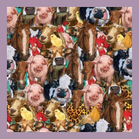 Western Farm Animals Seamless Pattern Heavyweight Hoodie | Teevron