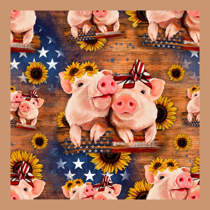 American Pigs Seamless Pattern Heavyweight Hoodie by HRA Design Shop | Teevron