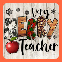 Very Merry Teacher Christmas Coaster Premium Hoodie | Teevron