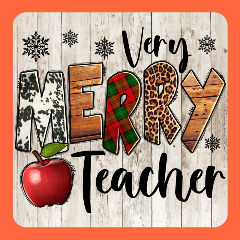Very Merry Teacher Christmas Coaster Premium Hoodie by Jasminsmagicworld | Teevron