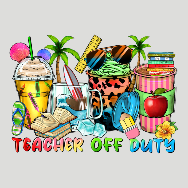 Teacher Off Duty Coffee Cups Zipper Hoodie by Zillion Design Studio | Teevron