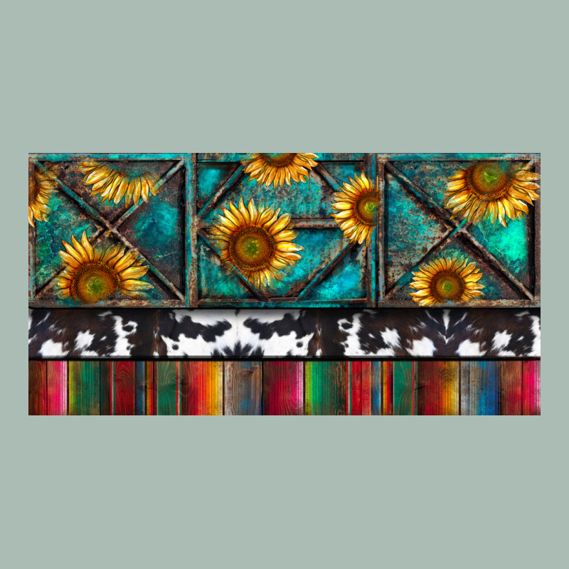 Rusty Sunflowers With Cowhide And Turquoise Classic Tee by RanaPortraitStore | Teevron