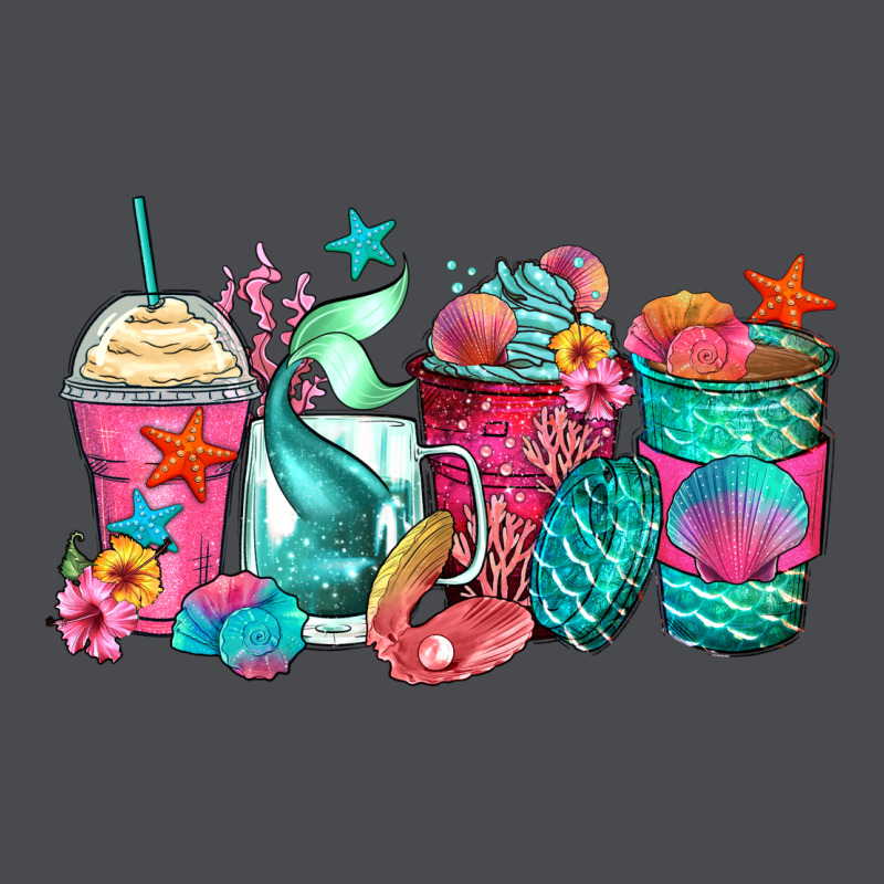 Mermaid Tail Coffee Cups Zipper Hoodie by Zillion Design Studio | Teevron