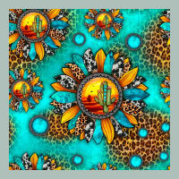 Western Sunset Sunflowers Seamless Pattern Heavyweight Hoodie | Teevron