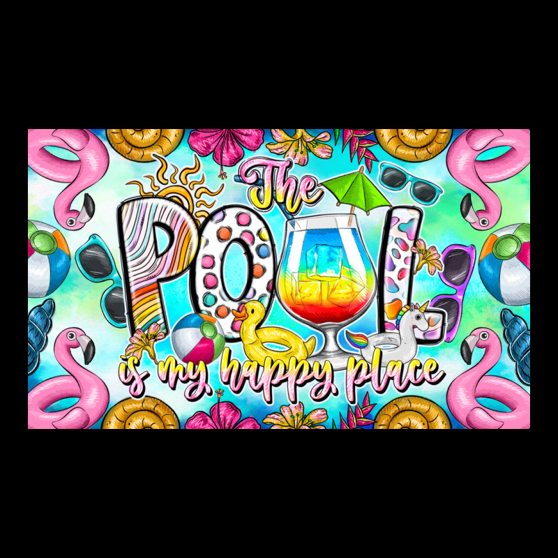 The Pool Is My Happy Place Heavy Core Tee by CowhideDigitalArt | Teevron