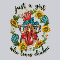Just A Girl Who Loves Chicken With Sunflowers And Gemstone Classic Tee | Teevron