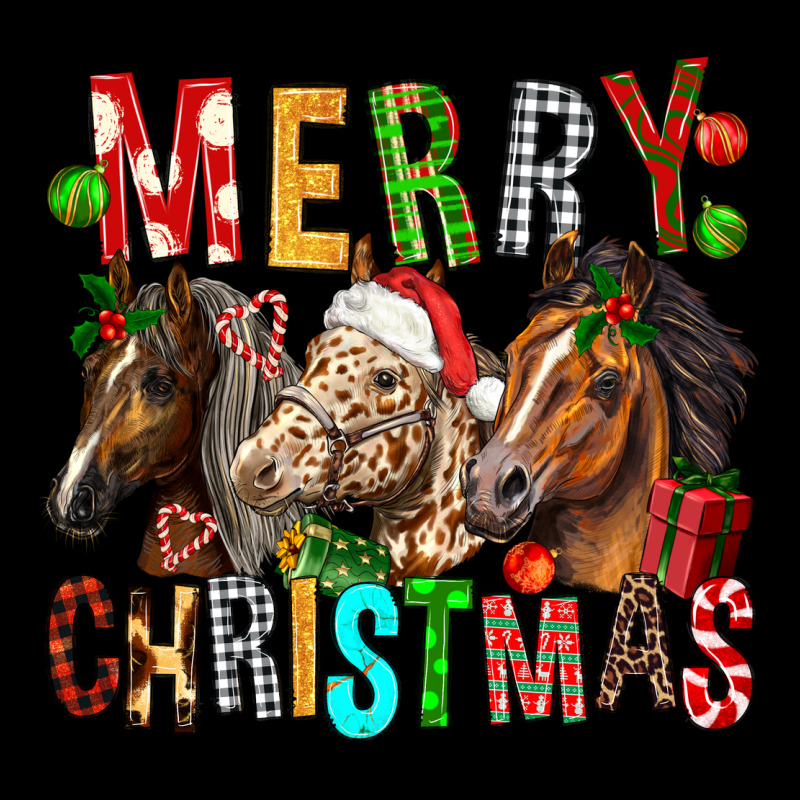 Merry Christmas Horses Premium Sweatshirt by FaDigitalArtStudio | Teevron