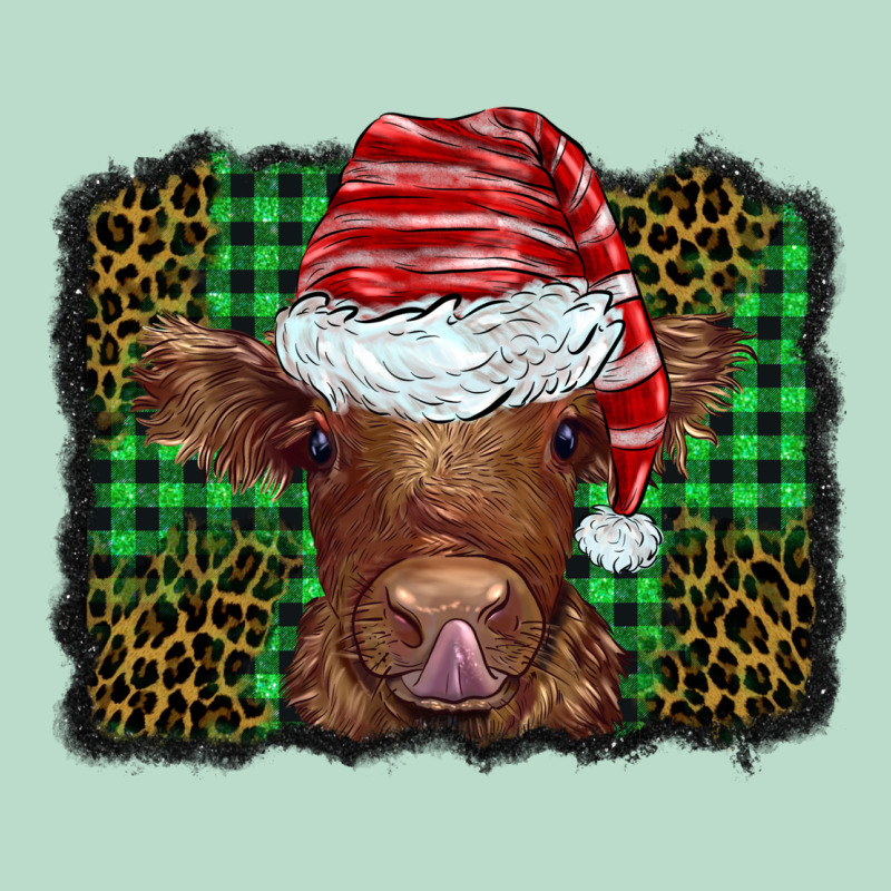 Christmas Leopard Buffalo Plaid Baby Highland Cow Premium Hoodie by BarkalooDesign | Teevron