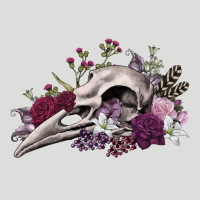 Boho Floral Raven Skull Zipper Hoodie | Teevron