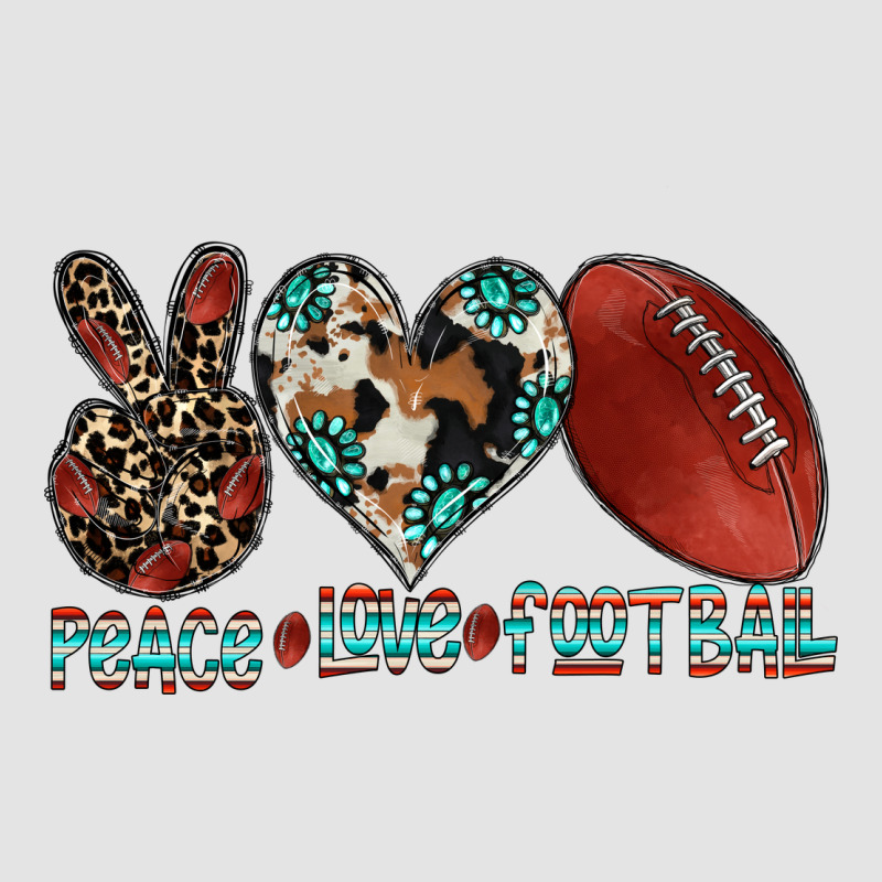 Peace Love Football Premium Sweatshirt by CowhideDigitalArt | Teevron