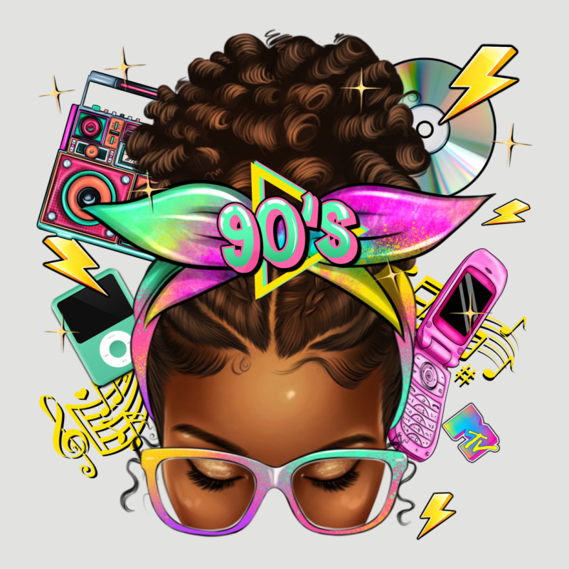 90s Afro Messy Bun Classic Tee by texasbilliewilder | Teevron