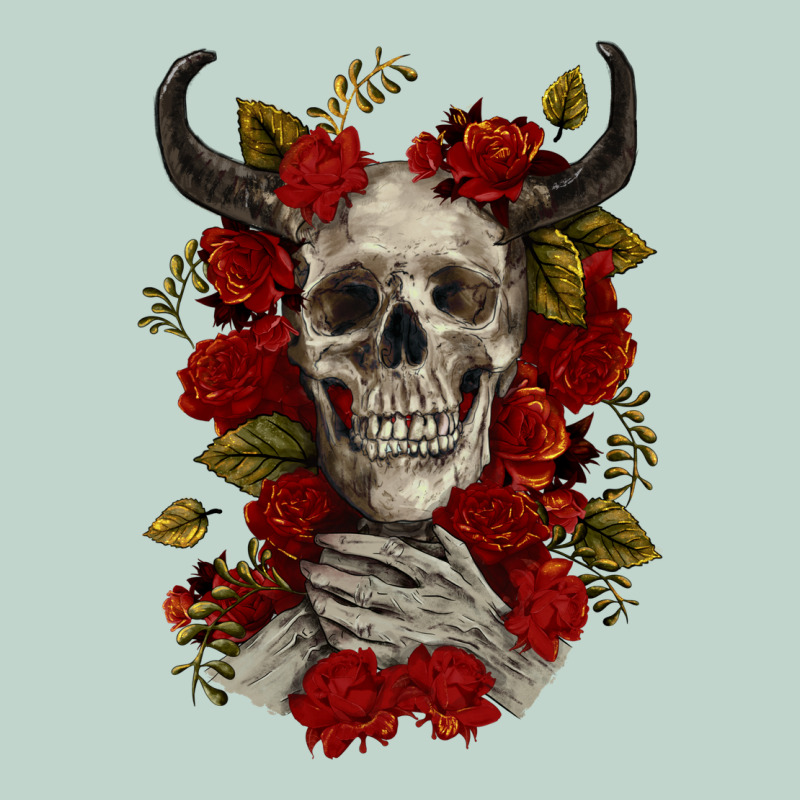 Bull Human Skull With Roses Zipper Hoodie by RanaPortraitStore | Teevron