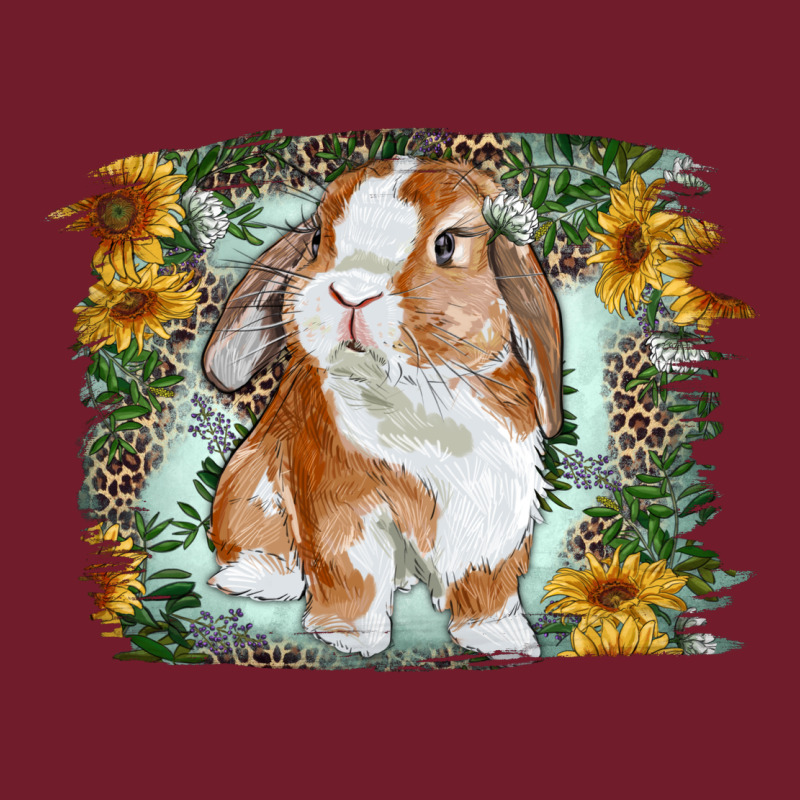 Bunny With Flower Leopard Zipper Hoodie by RanaPortraitStore | Teevron