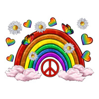 pride rainbow with daisy and butterfly | Teevron