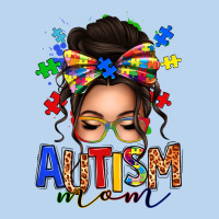 Autism Mom Afro Messy Bun (1) Classic Tee | Teevron