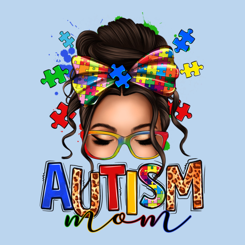 Autism Mom Afro Messy Bun (1) Classic Tee by texasbilliewilder | Teevron
