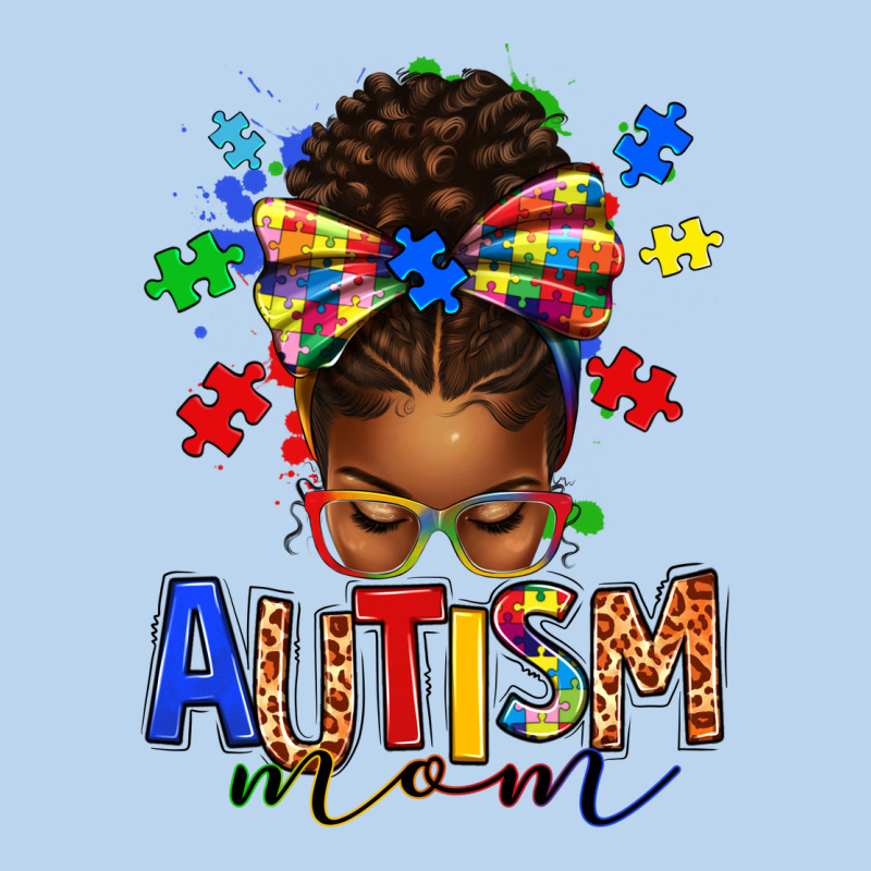 Autism Mom Afro Messy Bun Classic Tee by texasbilliewilder | Teevron