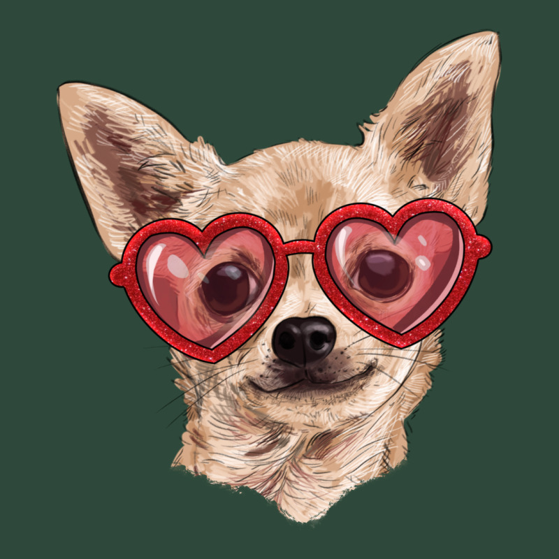 Chihuahua Dog With Love Glasses Zipper Hoodie by RanaPortraitStore | Teevron