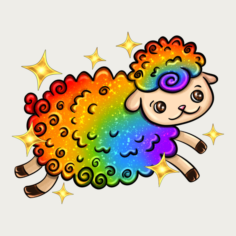 Rainbow Sheep With Star Zipper Hoodie by texasbilliewilder | Teevron