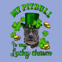 St. Patrick's Day My Pitbull Is My Lucky Charm With Hat Classic Tee | Teevron