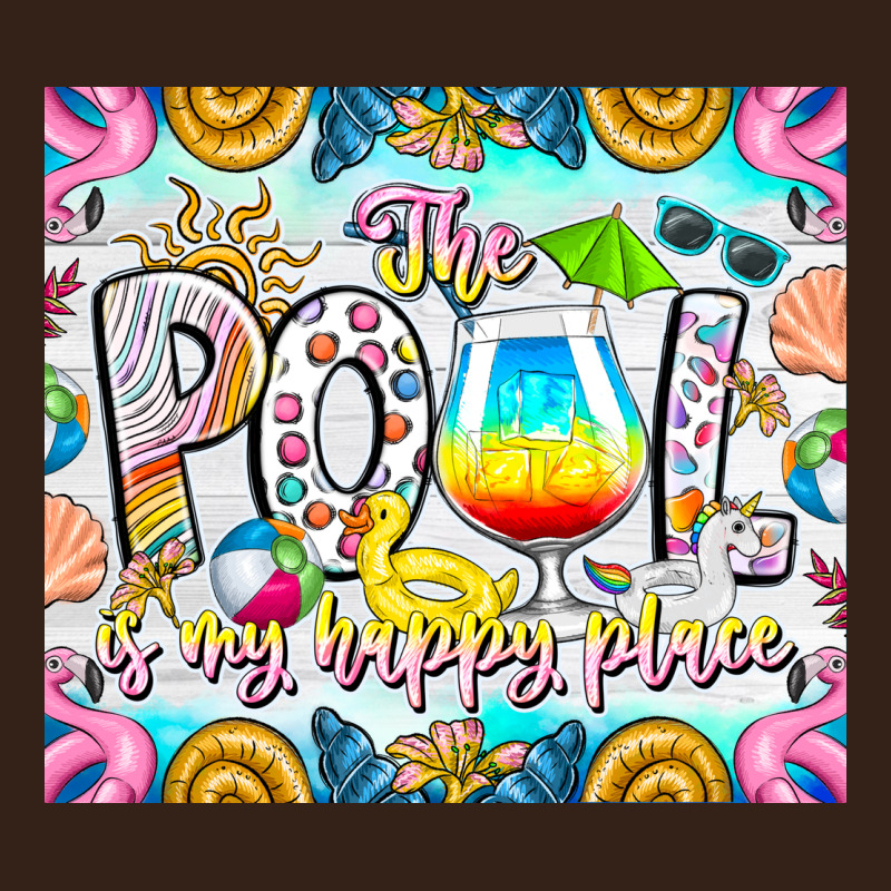 The Pool Is My Happy Place Heavy Core Tee by CowhideDigitalArt | Teevron