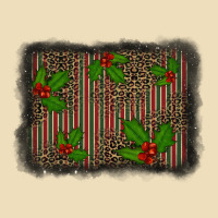 Christmas Plaid Leopard Mistletoe Background Premium Hoodie | Teevron