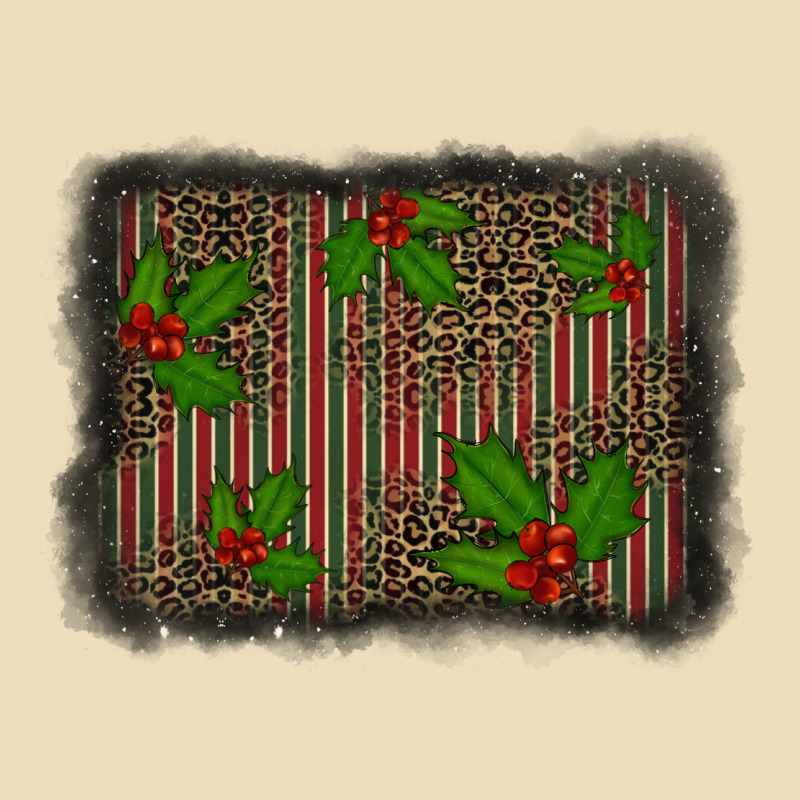 Christmas Plaid Leopard Mistletoe Background Premium Hoodie by BarkalooDesign | Teevron