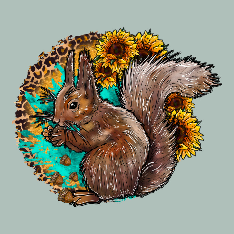 Western Squirrel With Sunflowers Heavyweight Hoodie by CowhideDigitalArt | Teevron