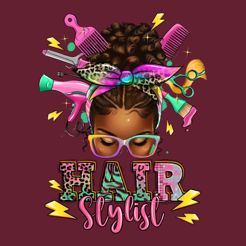 Hair Stylist Afro Messy Bun Classic Tee by texasbilliewilder | Teevron