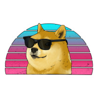 doge coin bitcoin hodl retro sunset | Teevron