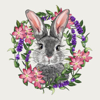 Easter Bunny With Floral Wreath Zipper Hoodie | Teevron