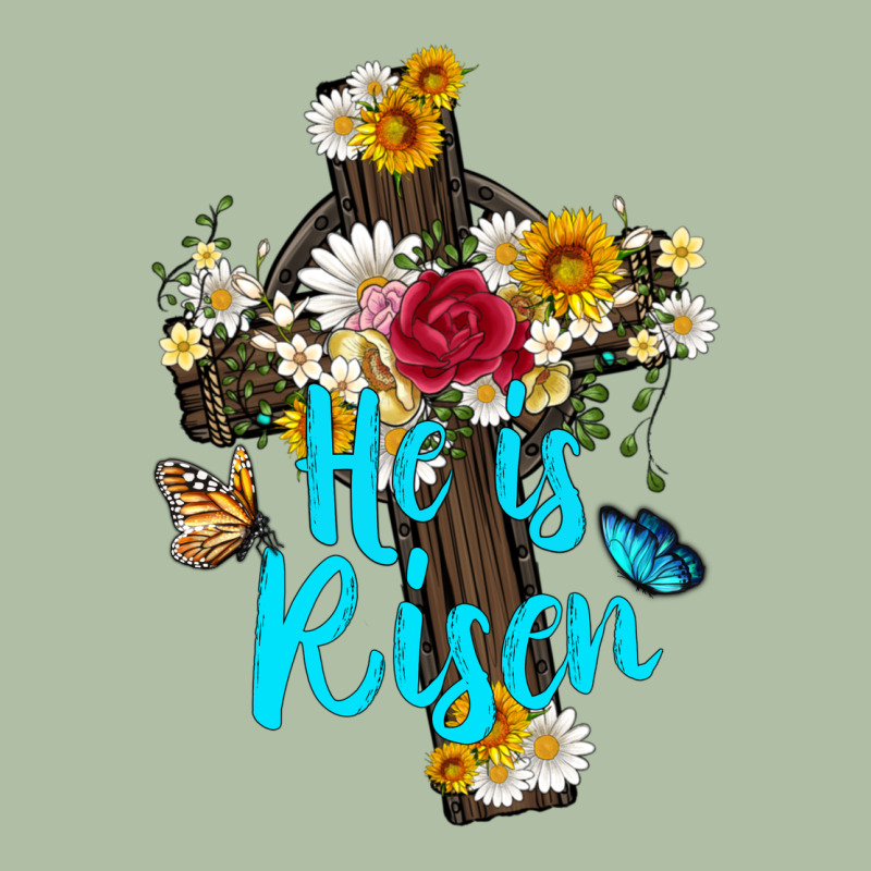 He Is Rısen With Cross And Butterfly Urban Heavy Tee by Artiststas | Teevron